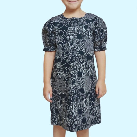 Roberta Roller Rabbit Girls Dihn Lunara Dress Dots Indigo 6 Years - Picture 1 of 6